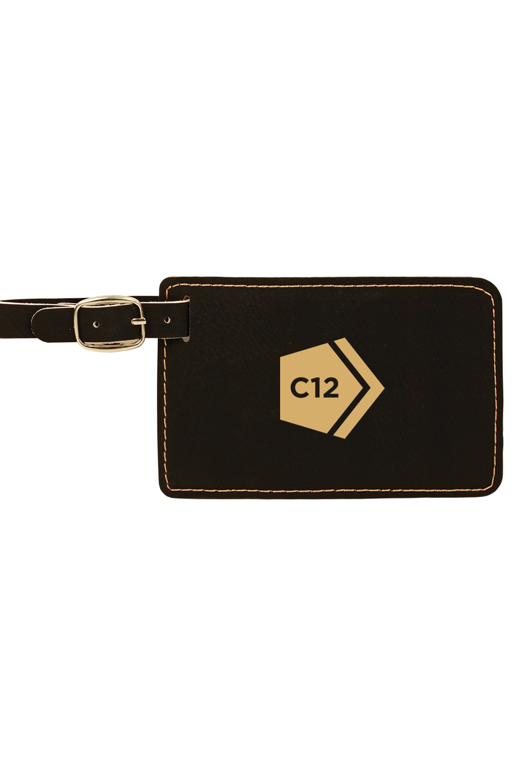 4 1/4" x 2 3/4" Laserable Leatherette Luggage Tag