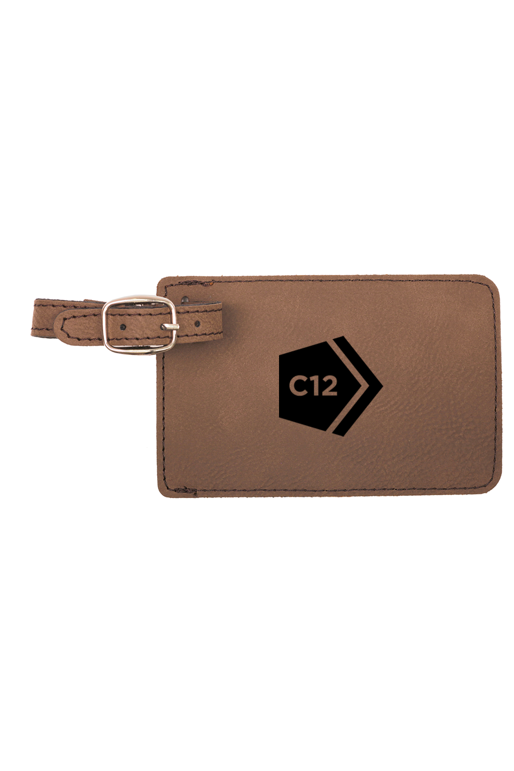 4 1/4" x 2 3/4" Laserable Leatherette Luggage Tag
