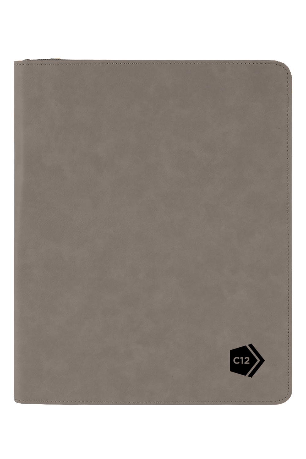 9 1/2" x 12" Laserable Leatherette Portfolio w/ Zipper and Notepad