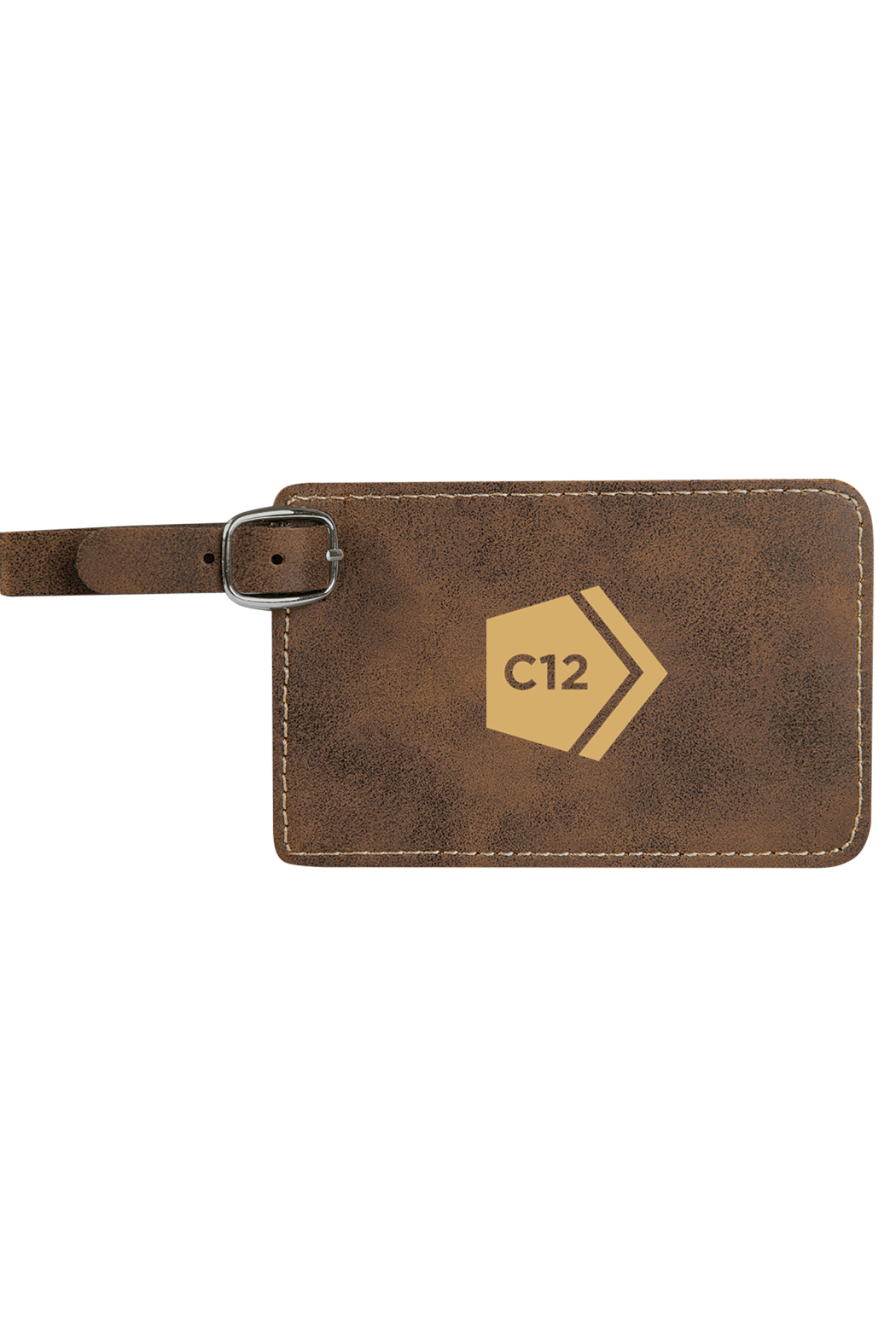 4 1/4" x 2 3/4" Laserable Leatherette Luggage Tag