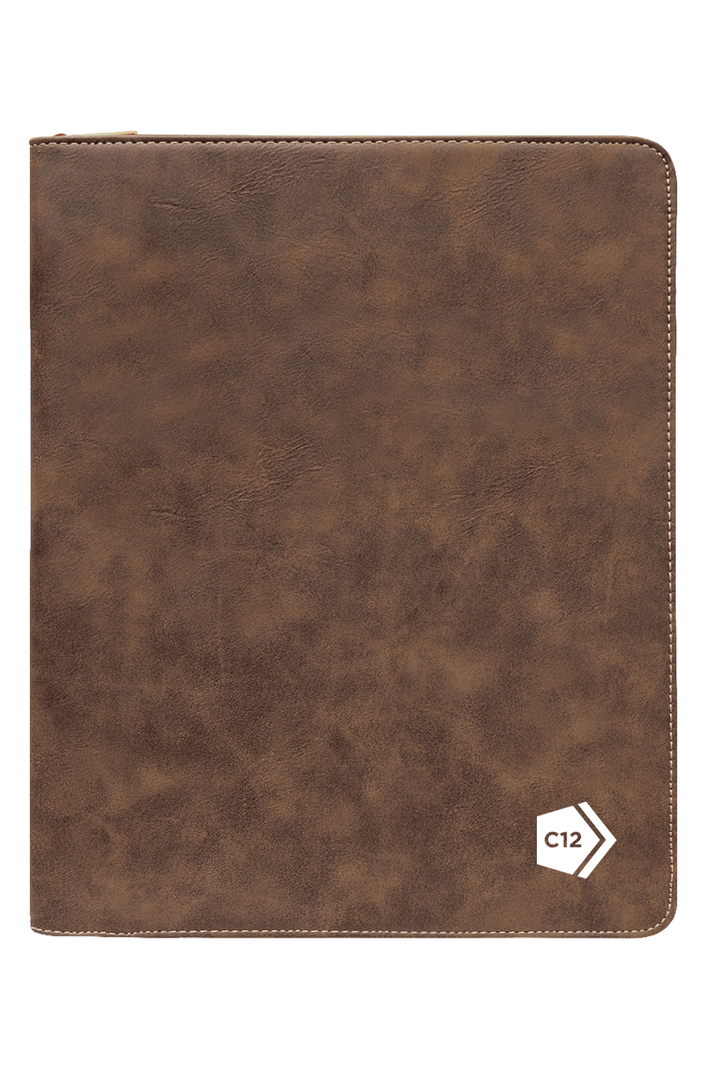 9 1/2" x 12" Laserable Leatherette Portfolio w/ Zipper and Notepad