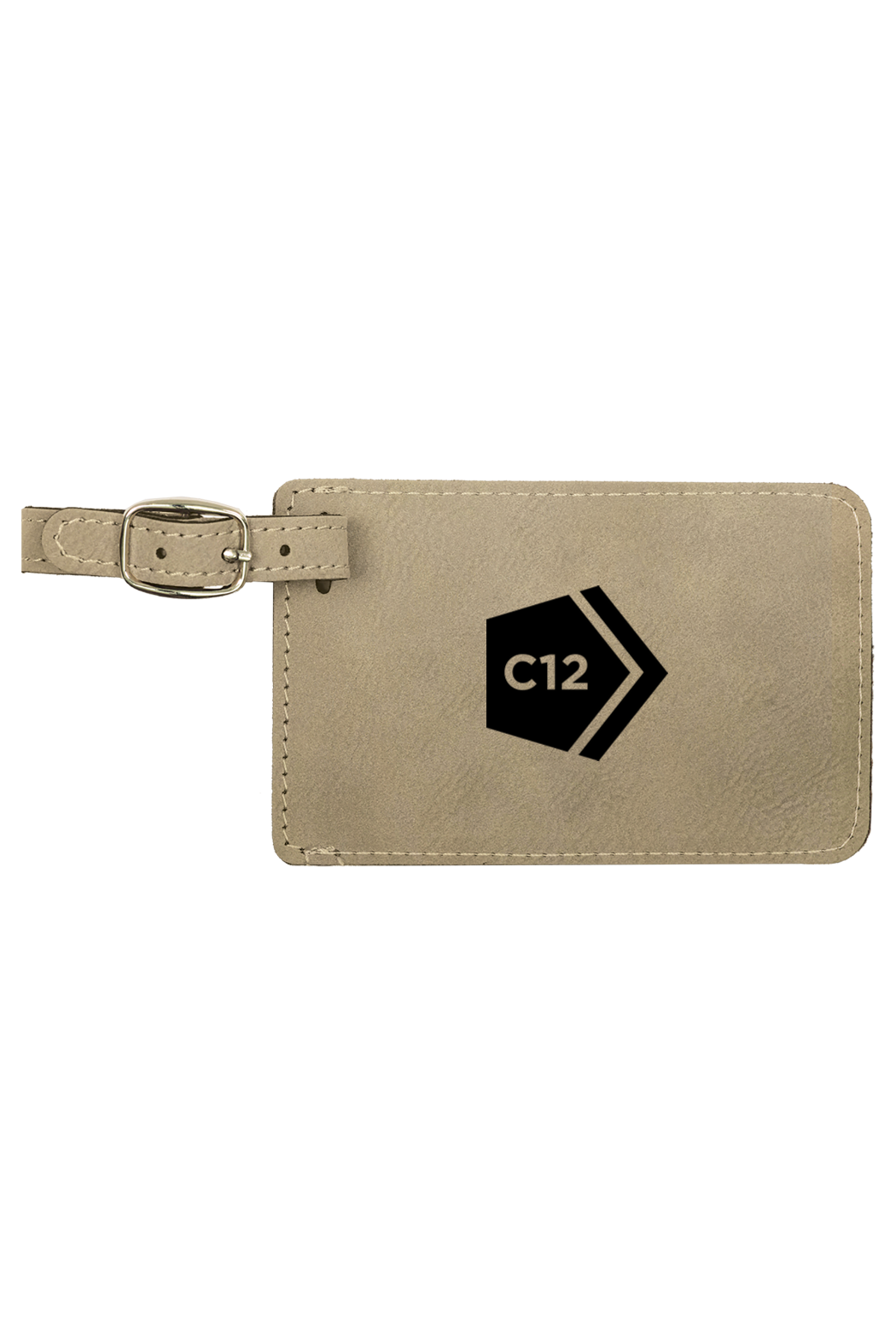 4 1/4" x 2 3/4" Laserable Leatherette Luggage Tag