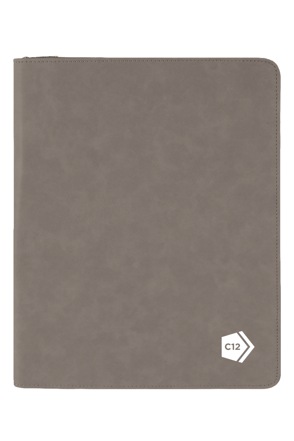 9 1/2" x 12" Laserable Leatherette Portfolio w/ Zipper and Notepad